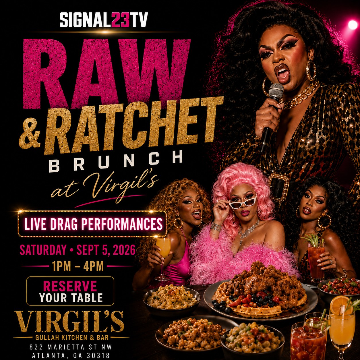 Raw & Ratchet Drag Brunch at Virgil's